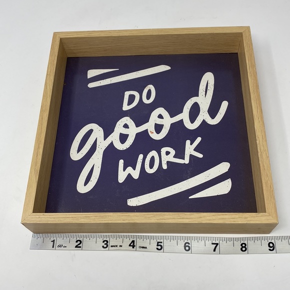 Do Good Work Framed Wood Wall Sign Farmhouse Decor Motivational Quote - Picture 8 of 10